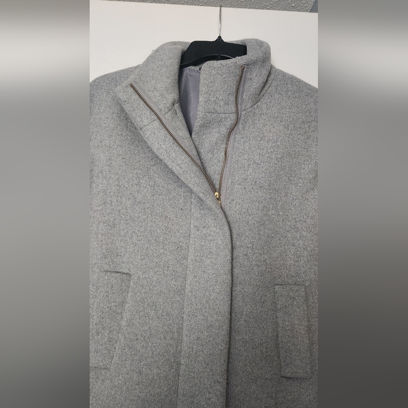 J. Crew Gray Wool Cocoon Coat, size 4 - Picture 7 of 11